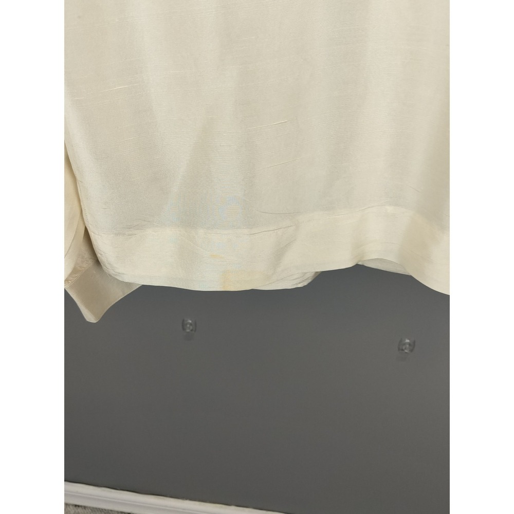 Vintage Jones New York 100% Silk Boxy Button Down Shirt Cream Ivory Womens 6 - Picture 4 of 5